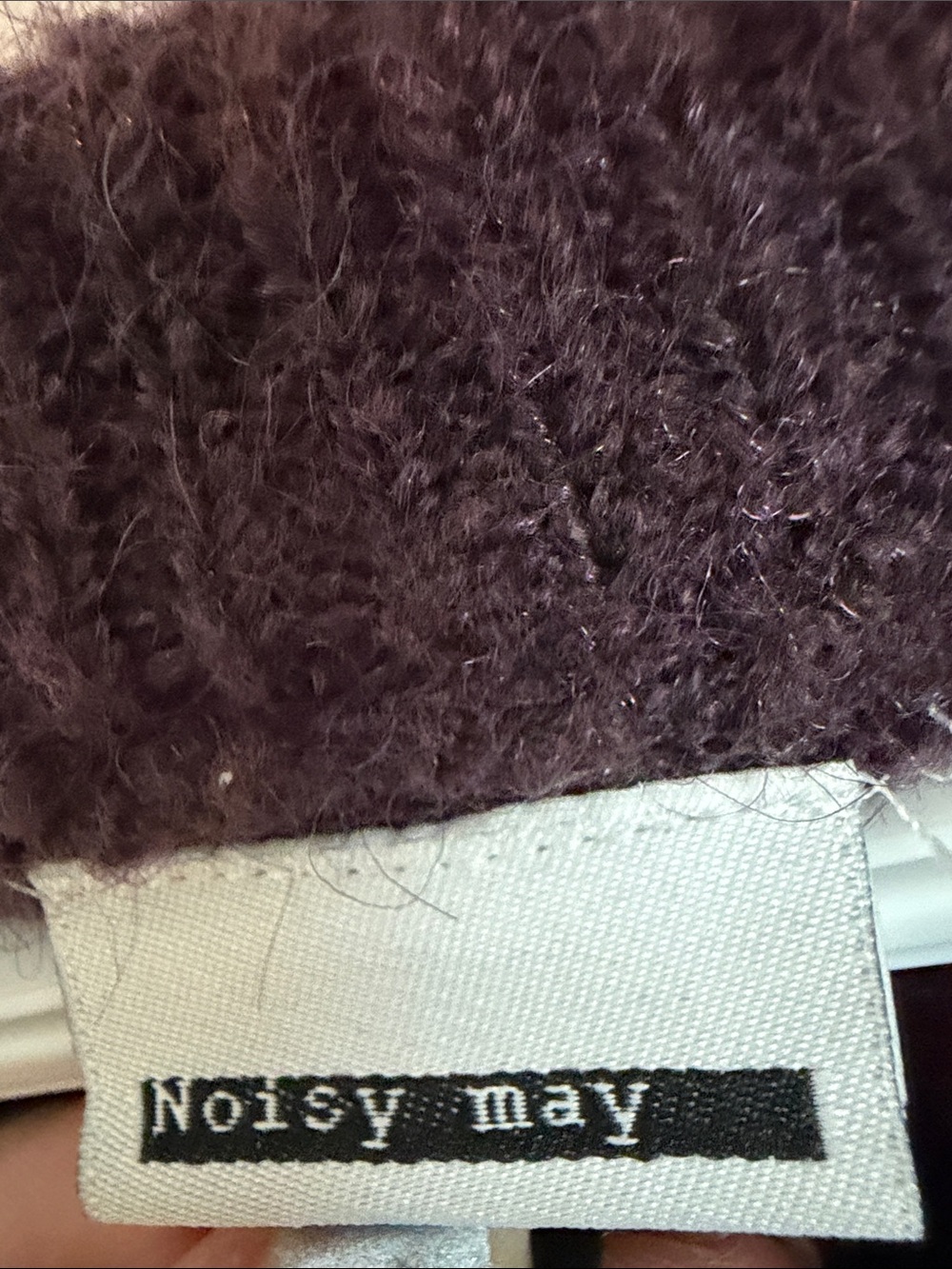 Noisy May Geometric Colorblock Crewneck in Pink, Gray, Black, Plum - Picture 2 of 3